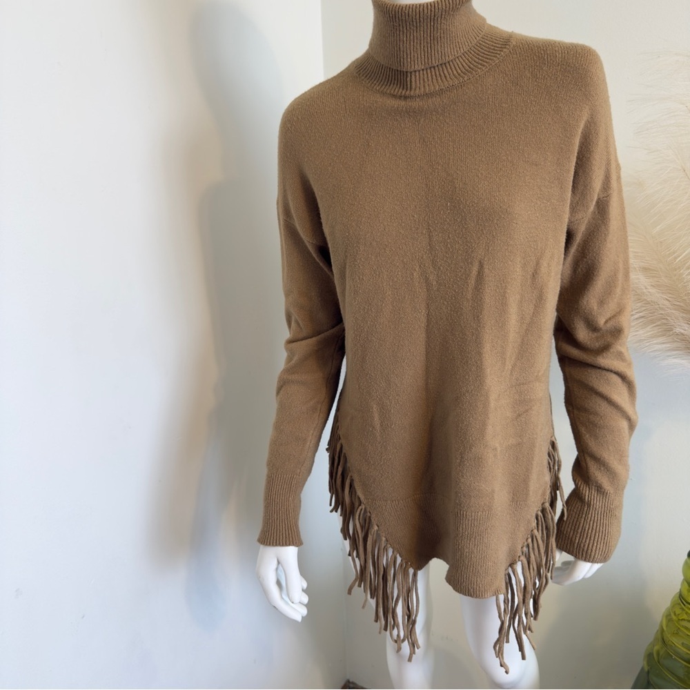 Stella + Lorenzo Women's Sweaters Turtleneck Sweater Color Camel boho style